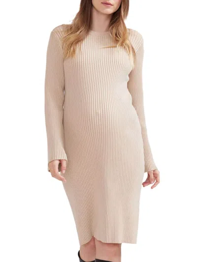 Hatch Women's The Lydia Midi Maternity Jumper Dress In Sable