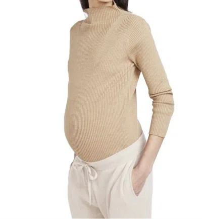 Hatch Women's The Nina Turtleneck In Beige In Brown