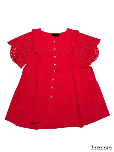Hatch Women's The Pilar Top In Candy Red