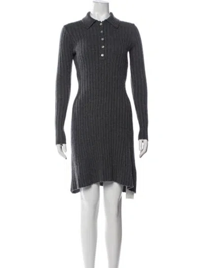 Pre-owned Hatch Wool Knee-length Dress In Gray