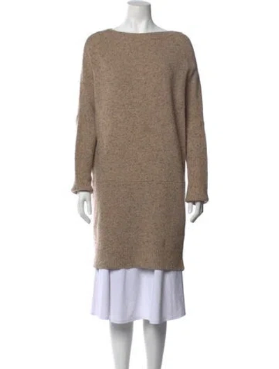 Pre-owned Hatch Wool Knee-length Dress In Neutrals