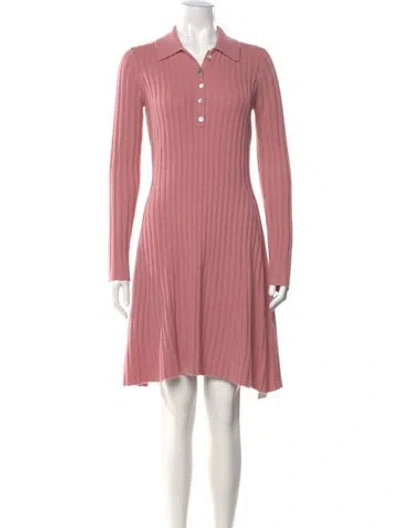 Pre-owned Hatch Wool Knee-length Dress W/ Tags In Pink