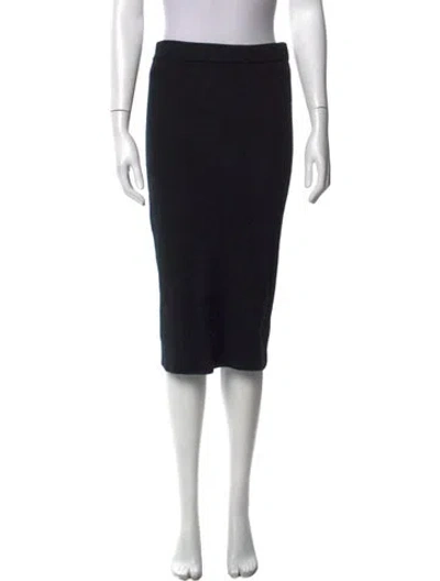 Pre-owned Hatch Wool Knee-length Skirt In Black