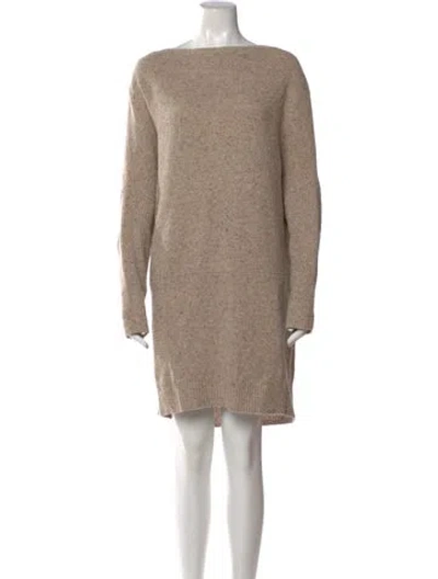 Pre-owned Hatch Wool Mini Dress In Neutral