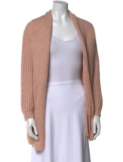 Pre-owned Hatch Wool Open Front Sweater In Pink