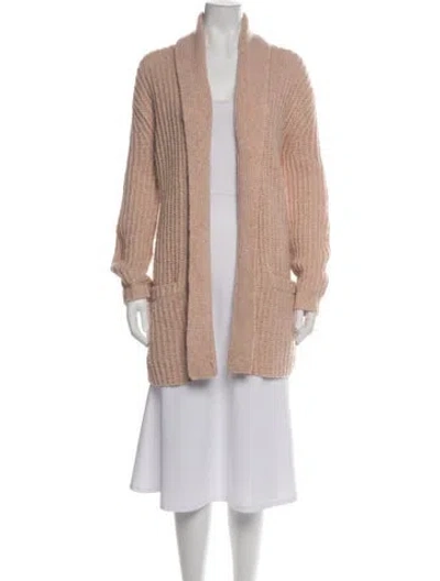 Pre-owned Hatch Wool Open Front Sweater In Pink