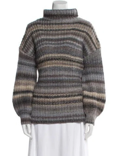 Pre-owned Hatch Wool Striped Sweater In Gray