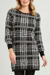 Hatley Abigail Sweater Dress In Caviar Plaid In Multi