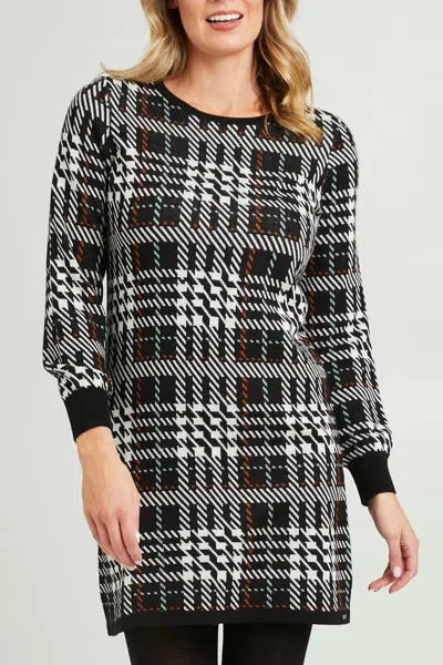 Hatley Abigail Sweater Dress In Caviar Plaid In Multi