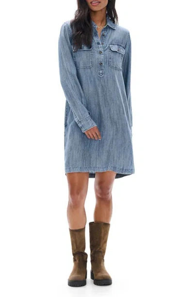 Hatley Acid-washed Popover Dress In Blue