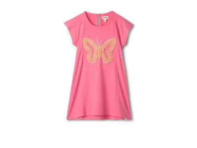 Hatley A-line Panel Dress (toddler/little Kid/big Kid) Girl's Dress Pink Butterfly : 10 (big Kid), Cotton