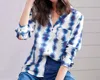 Hatley Ariane Long Sleeve Blouse Shirt In Linear Waves In Animal Print