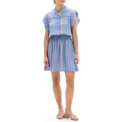 Hatley Ava Summer Stripe Minidress In Purple