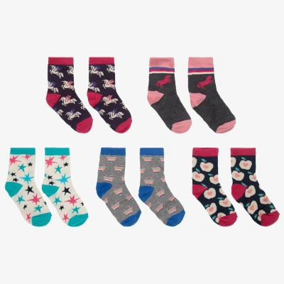 Hatley Baby Girls Socks (5 Pack) In Multi