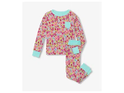 Hatley Bamboo Pajama Set (toddler/little Kid/big Kid) Girl's Pajama Sets Groovy Flowers : 4t (toddler) In Pink