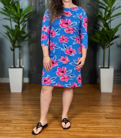 Hatley Bateau Mini Dress In Bold Blossoms In Multi