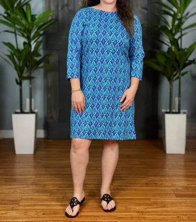 Hatley Bateau Mini Dress In Painted Diamonds In Multi