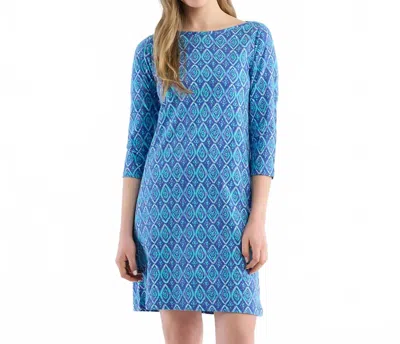 Hatley Bateau Painted Diamonds Mini Dress In Blue Quartz