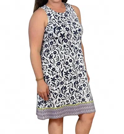 Hatley Bella Dress In Wavy Flowers In Blue