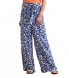 Hatley Belted Wide Leg Pants In Wavy Flowers In Blue