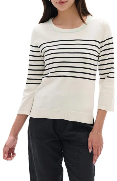 Hatley Black Stripes Sweater In White