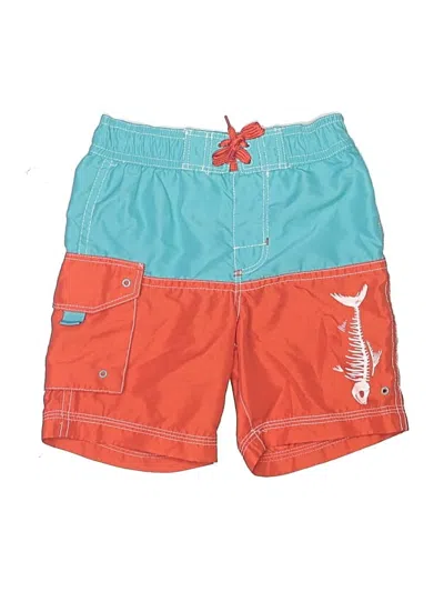 Pre-owned Hatley Kids' Board Shorts In Orange
