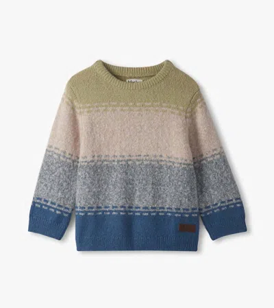 Hatley Kids' Boy's Combo Crew Neck Sweater In Blue In Multi
