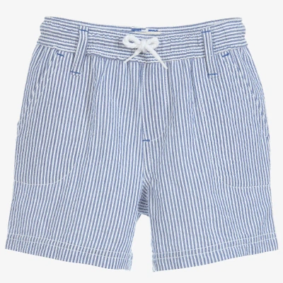 Hatley Kids' Boys Blue Stripe Cotton Shorts