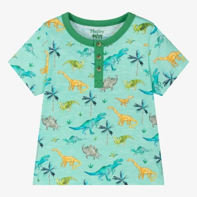 Hatley Babies' Boys Green Cotton Palm Tree Dino T-shirt