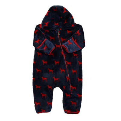 Hatley Kids' Boys Navy Red Dogs Bunting In Blue