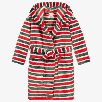 Hatley Kids' Boys Red & Green Dressing Gown