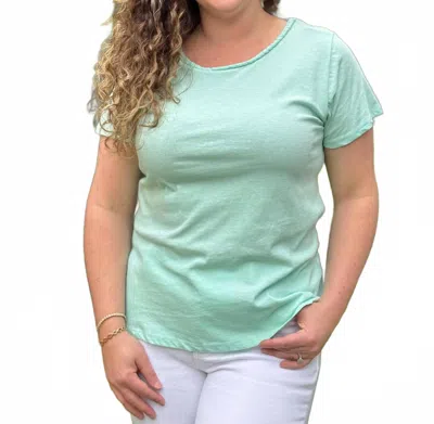 Hatley Braided Neck Tee In Aruba Blue In Green