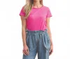 Hatley Braided Neck Tee In Fuchsia In Pink