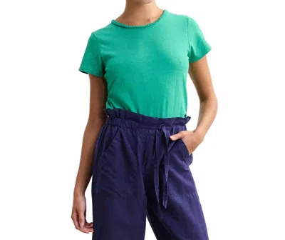 Hatley Braided Neck Tee In Sea Green