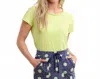 Hatley Braided Neck Tee In Sharp Lime In Green