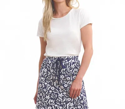 Hatley Braided Neck Tee In White