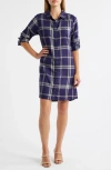 Hatley Cara Long Sleeve Shirtdress In Blue