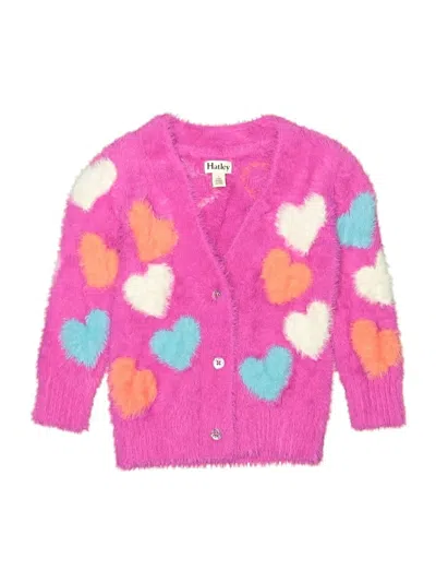 Pre-owned Hatley Kids' Cardigan Sweater In Pink