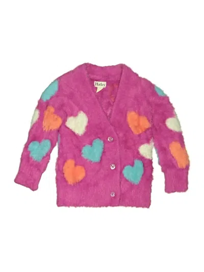 Pre-owned Hatley Kids' Cardigan Sweater In Pink