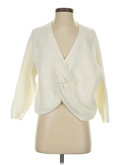 Pre-owned Hatley Cardigan Sweater In White