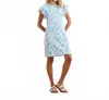 Hatley Carlie Flutter Dress In Painted Flowers In Blue