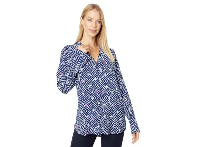 Hatley Carmen Blouse - Fedora Ikat In Blue