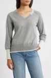 Hatley Cary V-neck Sweater In Gray