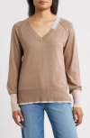 Hatley Cary V-neck Sweater In Brown