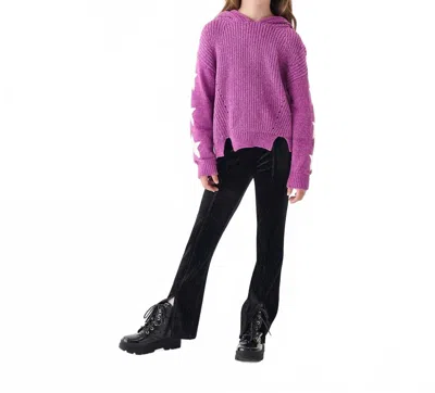 Hatley Kids' Chenille Pullover Sweater In Purple In Pink