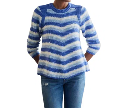 Hatley Chevron Swing Sweater In Blue