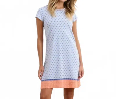 Hatley Cici A-line Dress In Painted Petals In Blue