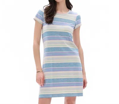 Hatley Cici A Line Mini Dress In Iris Waves Stripes In Blue