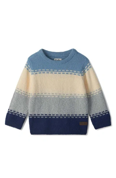 Hatley Babies'  Colorblock Stripe Crewneck Sweater In Multi