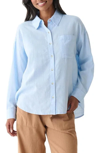 Hatley Cotton Chambray Button-up Shirt In Blue